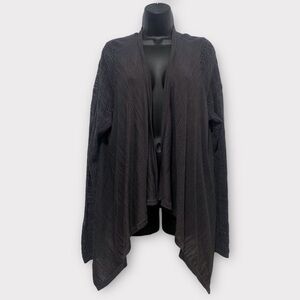 Torrid Gray Open Front Long Sleeve Waterfall Cardigan Size 1X Item# 10794384